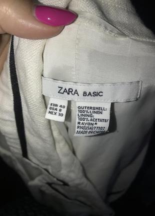 Льняний жакет від zara basic стильна річ р xs-s5 фото