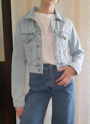 Джинсовий жакет • джинсова куртка • світла джинса6 фото
