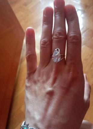 Перстень кільце кольцо срібло 925 проби з фіанітом