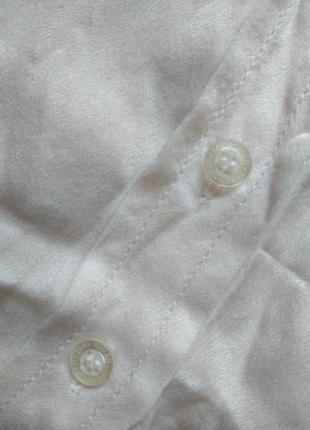 10-12 zara натуральна шовкова блуза 100% шовк, сорочка з шовку айворі5 фото