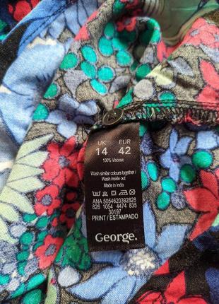 Яркая летняя свободная блуза/рубашка george5 фото