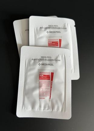 Medi peel red lacto collagen clear очищаюча пінка для вмивання з колагеном пробник тестер1 фото