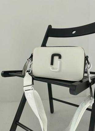 Біло-чорна жіноча сумка бренд  marc jacobs