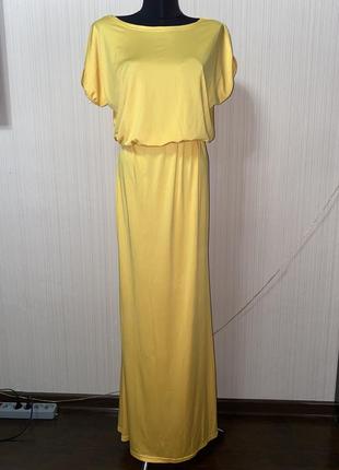 Жовта сукня максі високий зріст1 фото