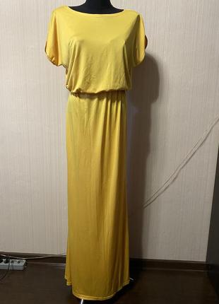 Жовта сукня максі високий зріст2 фото