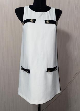Сукня біле міні класика під шанель