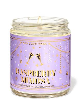 Ароматическая свеча bath & body works raspberry mimosa1 фото