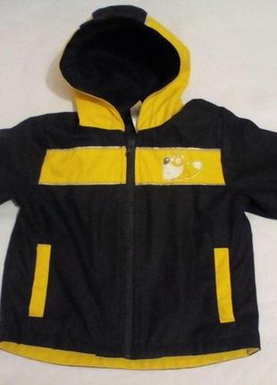 Куртка ветровка дождевик с капюшоном на подкладке c&a beby club на 1год 74-80см