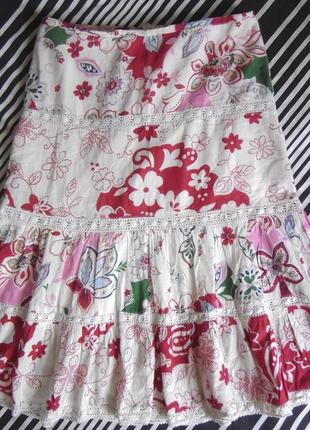 Стильная юбка с цветочным принтом  "promod"