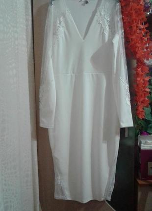 Шикарное платье с ажурными рукавами asos3 фото