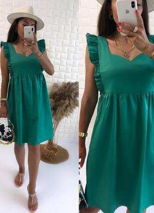 Платье зеленое2 фото