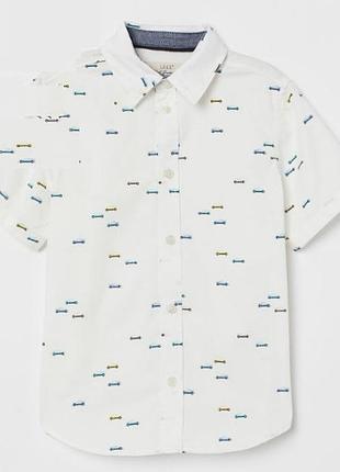 Рубашка с коротким рукавом h&m, 3-4-5 років, 98-104-110 см