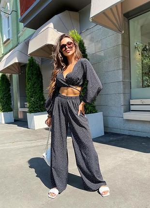 Костюм (топ на завязках+штаны)