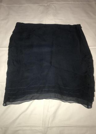 Синяя юбка натуральный шелк gigli оригинал9 фото