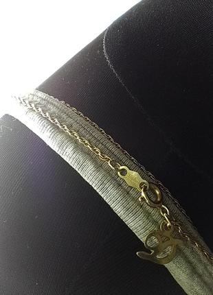 Danecraft ожерелье короткая цепочка стерлинговое серебро покрытое 12-ти каратным золотом с золотой подвеской и перламутровой бусиной5 фото