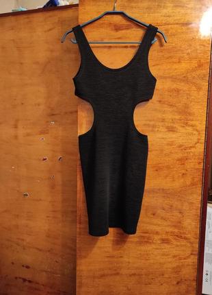 Чёрное платье bikbok размер s плаття сукня