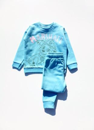 Утеплений костюм "щенячий патруль" для дівчинки