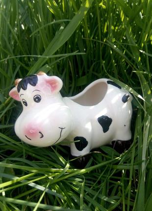 Корова веселая керамика подставка под шпажки