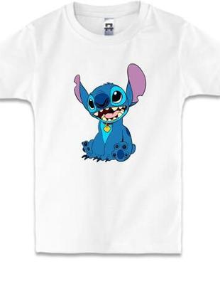 Дитяча футболка з принтом стіч stitch push it