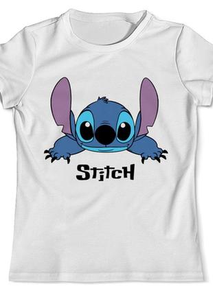 Детская футболка с принтом stitch стич push it
