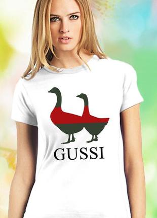 Женская футболка с принтом "gussi" push it