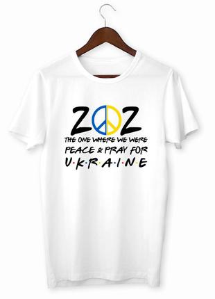 Футболка с принтом "the owe where we were peace & pray for ukraine" push it