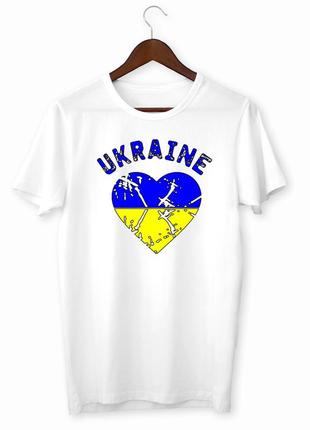 Футболка з принтом "heart of ukraine" push it