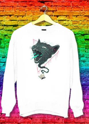 Світшот з принтом кішка бермуди push it