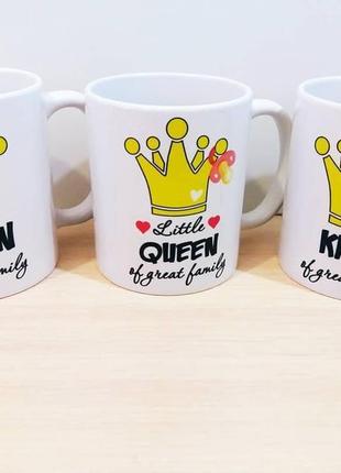 Семейные белые чашки (кружки) с принтом "королевская семья"1 фото