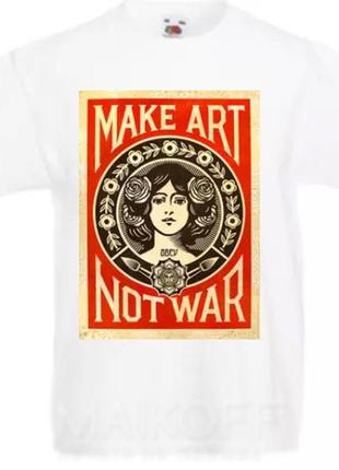 Жіноча футболка з принтом "make art not war" push it