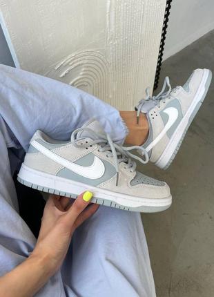 Nike sb dunk grey  женские кроссовки найк