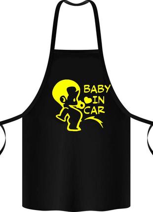 Фартук с принтом "baby in car"