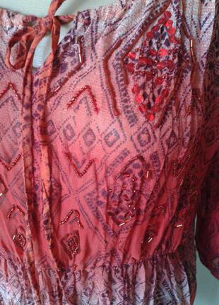 Яркая блуза-туника petite bhs, размер 204 фото