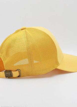Бейсболка желтая new york летняя с сеткой, мужская/женская кепка желтая с логотипом нью йорк на лето2 фото