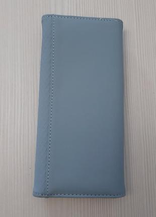 Кошелек женский портмоне экокожа нежно-голубой3 фото
