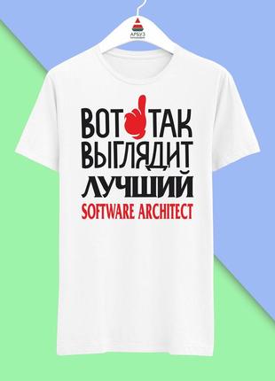 Футболка с принтом "вот так выглядит лучший sofitware architect" push it