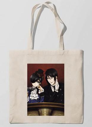 Эко-сумка, шоппер с принтом повседневная темный дворецкий-kuroshitsuji 2