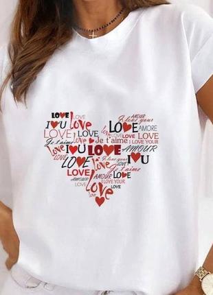 Женская футболка с принтом "сердце: love" push it