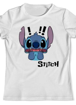 Детская футболка с принтом стич, stitch push it
