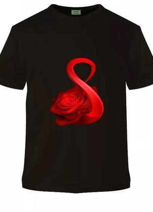 Жіноча футболка з принтом "8 березня. троянда" push it1 фото