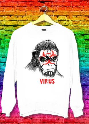 Свитшот с принтом обезьяна "virus" push it