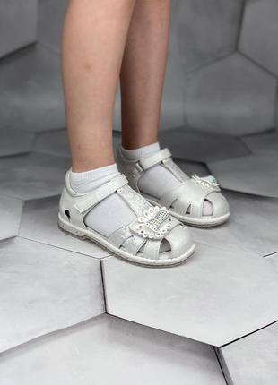 Белые сандалии для девочек 265 фото