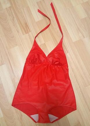 Купальник красный слитный эластиковый finnprofile пр-во финляндия