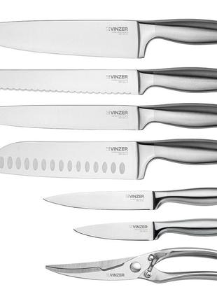 Набор ножей на деревянной подставке vinzer elegance (50115)2 фото