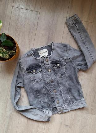 Джинсовый жакет пиджак серый marvel &royal