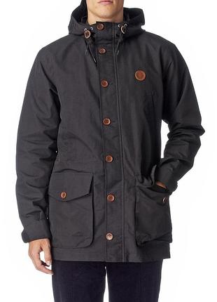 Куртка fred perry чоловіча парка демі з капюшоном на флісі р. м original waterproof прямий крій