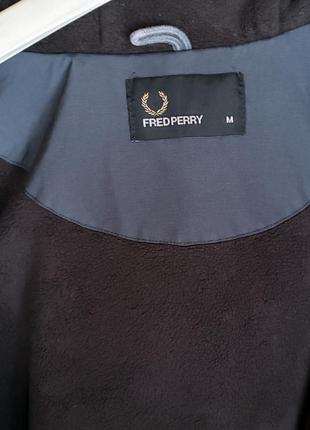 Куртка fred perry мужская парка деми с капюшоном на флисе р. м original waterproof прямой крой5 фото