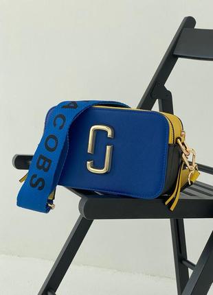 Сумка marc jacobs the snapshot yellow blue2 фото