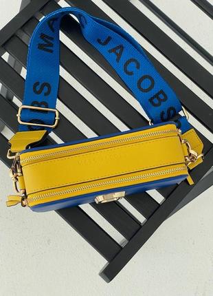 Сумка marc jacobs the snapshot yellow blue4 фото