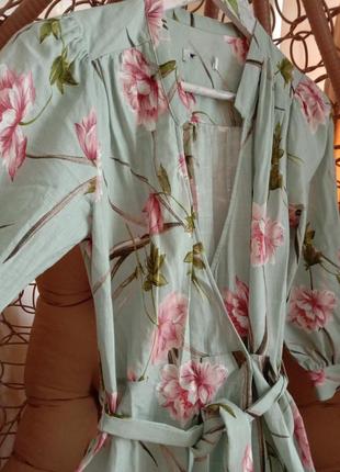 Платье винтажный стиль ботанический цветочный принт4 фото